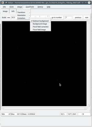  Substracting a background in the Fabian display